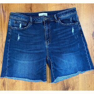 Vervet Denim Cutoff Shorts, Women's Plus Size 1x, High Rise,‎ 6.5" inseam